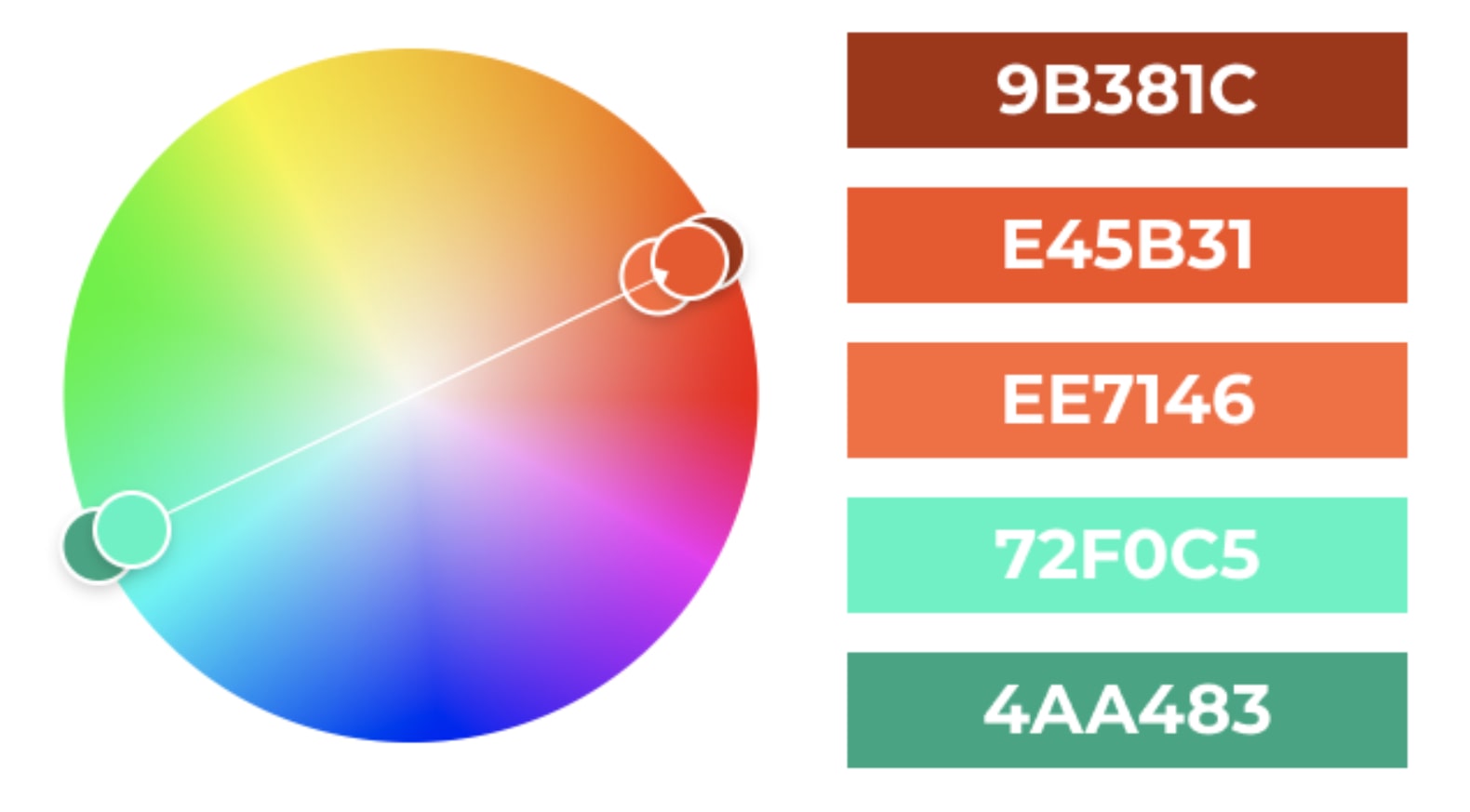 Complementary colour palette